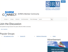 Tablet Screenshot of community.shrm.org