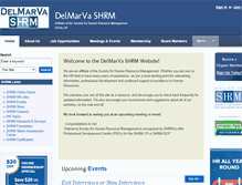Tablet Screenshot of delmarva.shrm.org